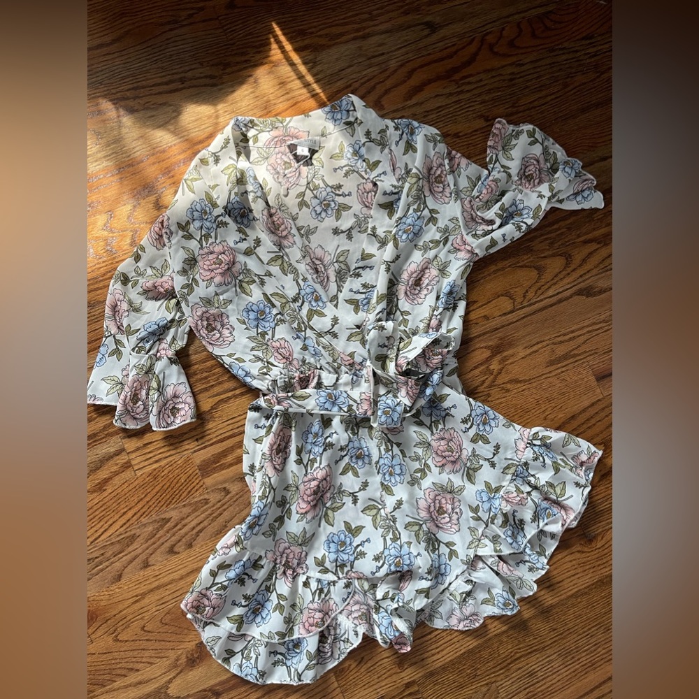 In The Style floral flowy tie romper